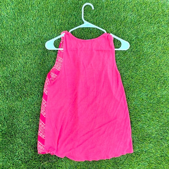 Sleeveless Coral Pink Top w/Sheer Layered Front, Size S - Picture 3 of 16